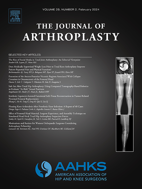 Go to journal home page - The Journal of Arthroplasty